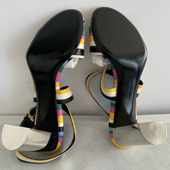 New Salvatore Ferragamo GILLI 85 Nero Calf Sandal - Picture 9 of 16